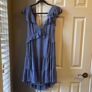 Trixxi Blue Ruffled Dress
